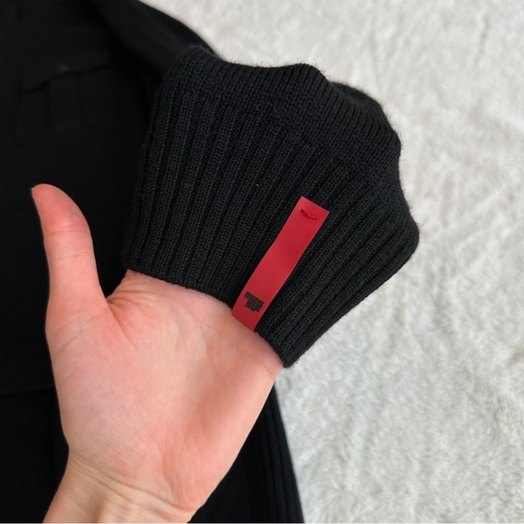 Massif NWOT Wool Black Military Knit Pockets Cardigan XL - Picture 9 of 15